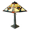 SHAY Mission 2 Light Antique Dark Bronze Table Lamp 16'' Shade - CHLOE Lighting