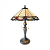 Ryce Tiffany-Style 2-Light Geometric Table Lamp 16'' Shade - CHLOE Lighting