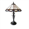 Ryce Tiffany-Style 2-Light Geometric Table Lamp 16'' Shade - CHLOE Lighting