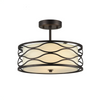 GWEN Transitional 2 Light Rubbed Bronze Semi-flush Ceiling Fixture 13'' Wide - CHLOE Lighting