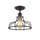 JAXON Industrial-style 1 Light Rubbed Bronze Semi-flush Ceiling Fixture 10'' Wide - CHLOE Lighting