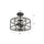IRONCLAD Industrial 2 Light  Rubbed Bronze Semi-flush Ceiling Fixture 14'' Wide - CHLOE Lighting