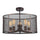 CHLOE Lighting LORRY Industrial 5 Light Rubbed Bronze Semi-flush 20'' Wide