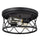 CHLOE Lighting IRONCLAD Industrial 2 Light Textured Black Ceiling Flush Fixture 12'' Wide