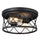 CHLOE Lighting IRONCLAD Industrial 2 Light Textured Black Ceiling Flush Fixture 12'' Wide