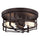 CHLOE Lighting IRONCLAD Industrial 2 Light Oil Rubbed Bronze Ceiling Flush Fixture 12'' Wide