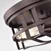 CHLOE Lighting IRONCLAD Industrial 2 Light Oil Rubbed Bronze Ceiling Flush Fixture 12'' Wide