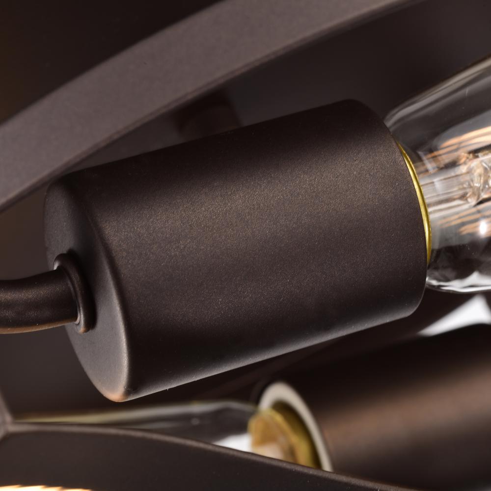 CHLOE Lighting IRONCLAD Industrial 2 Light Oil Rubbed Bronze Ceiling Flush Fixture 12'' Wide