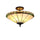 BELLE Tiffany-style 2 Light Mission Semi-flush Ceiling Fixture 16'' Shade - CHLOE Lighting