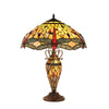 ANISOPTERA PURITY Tiffany-style Dragonfly 3 Light Double Lit Table Lamp 19'' Shade - CHLOE Lighting