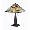 Tiffany-style 2 Light Mission Table Lamp 16'' Shade - CHLOE Lighting