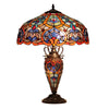 SADIE Tiffany-style 3 Light Victorian Double Lit Table Lamp 18'' Shade - CHLOE Lighting