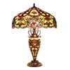 SADIE Tiffany-style 3 Light Victorian Double Lit Table Lamp 18'' Shade - CHLOE Lighting
