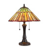 GRACE Tiffany-style 2 Light Geometric Table Lamp 16'' Shade - CHLOE Lighting