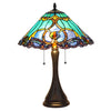 KEEGAN Tiffany-style 2 Light Victorian Table Lamp 16'' Shade - CHLOE Lighting
