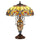 CRYSTORAMA Tiffany-style 3 Light Floral Double Lit Table Lamp 16'' Shade - CHLOE Lighting