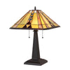 KENT Tiffany-style 2 Light Mission Table Lamp 16'' Shade - CHLOE Lighting