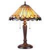 INEZ Tiffany-style 2 Light Mission Table Lamp 16'' Shade - CHLOE Lighting