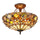PRISMA Tiffany-style 2 Light Semi-flush Ceiling Fixture 16'' Shade - CHLOE Lighting