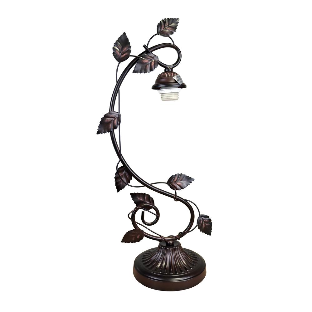 CHLOE Lighting ADIA Victorian Tiffany-Syle Dark Bronze 1 Light Accent Table Lamp 8'' Wide