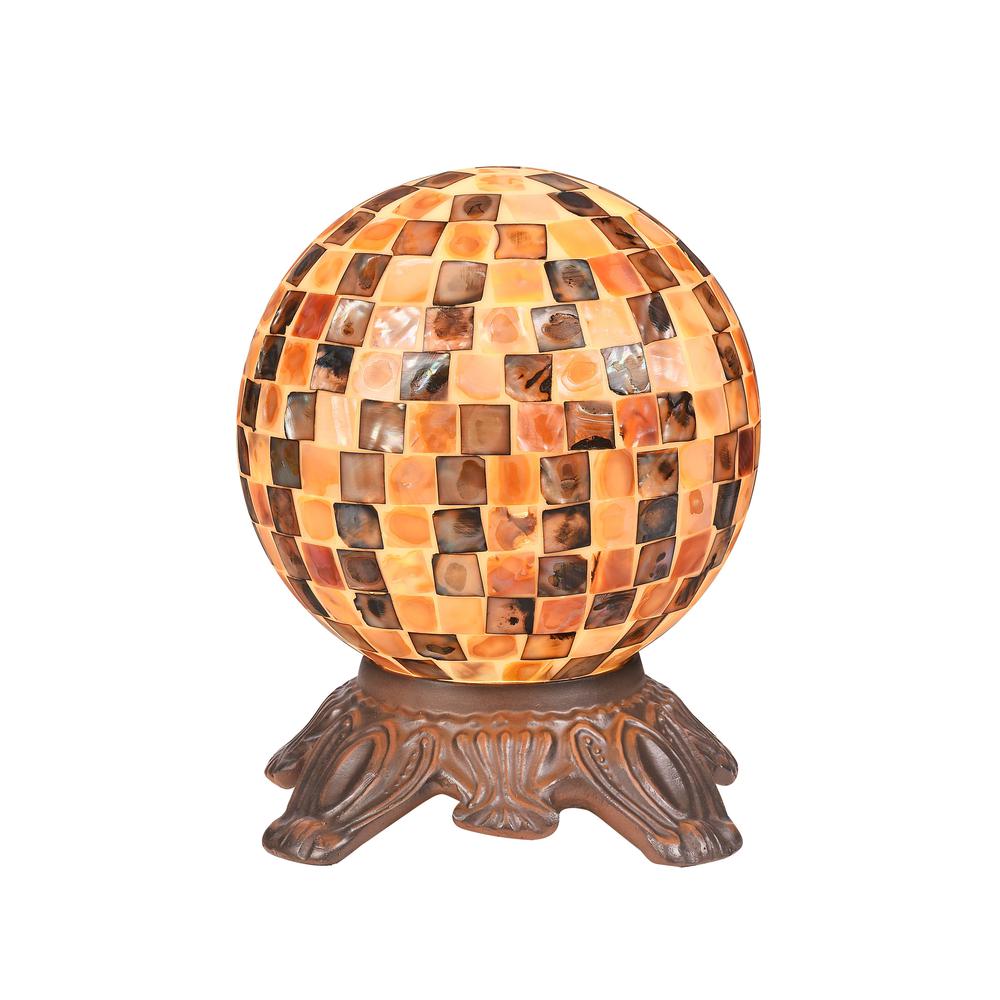SHELLEY Mosaic 1 Light Dark Bronze Accent Lamp 8'' Wide - CHLOE Lighting