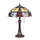 SIMONE Floral 2 Light Dark Bronze Table Lamp 16'' Wide - CHLOE Lighting