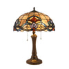 CHLOE Lighting ELLINGTON Tiffany-style Dark Bronze 2 Light Victorian Table Lamp 16'' Shade