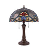 CHLOE Lighting ELLINGTON Tiffany-style Dark Bronze 2 Light Victorian Table Lamp 16'' Shade