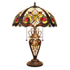 Lennon Tiffany-Style 3-Light Victorian Double Lit Table Lamp 16'' Shade - CHLOE Lighting