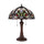 CHLOE Lighting LENNON Tiffany-style Dark Bronze 2 Light Victorian Table Lamp 16'' Shade