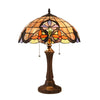 CHLOE Lighting MONROE Victorian Tiffany-style Dark Bronze 2 Light Table Lamp 16'' Wide