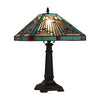 CHLOE Lighting INNES Mission Tiffany-style Blackish Bronze 1 Light Table Lamp 12'' Wide