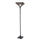 INNES Mission Tiffany-style Blackish Bronze 1 Light Torchiere Lamp 14'' Wide - CHLOE Lighting