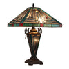 CHLOE Lighting INNES Mission Tiffany-style Blackish Bronze 3 Light Double Lit Table Lamp 16'' Wide