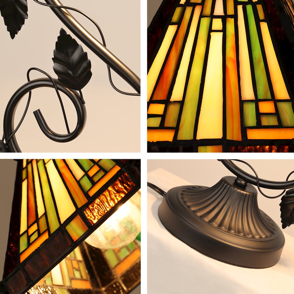 Innes Tiffany-Style 1-Light Mission Accent Table Lamp 6'' Shade - CHLOE Lighting