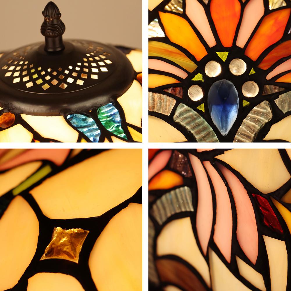 CLAIRE Victorian-Style 2-Light Dark Bronze Finish Table Lamp 16'' Wide - CHLOE Lighting