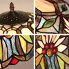 Sunny Tiffany-Style 3-Light Floral Double Lit Table Lamp 18'' Shade - CHLOE Lighting