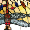 CHLOE Lighting EMPRESS Dragonfly Tiffany-style Dark Bronze 2 Light Table Lamp 16'' Wide