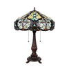 CORA Victorian-Style 2-Light Dark Bronze Finish Table Lamp 18'' Wide - CHLOE Lighting