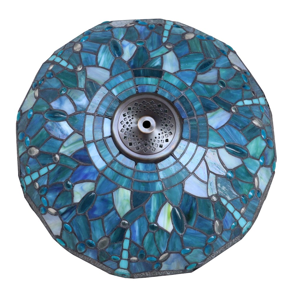 Sunniva Dragonfly Tiffany-Style 2-Light Table Lamp 16'' Shade - CHLOE Lighting