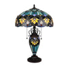 Kendall Tiffany-Style 3-Light Victorian Double Lit Table Lamp 16'' Shade - CHLOE Lighting