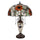 SARAI Tiffany-Style Floral Design 3-Light Double Lit Table Lamp 16'' Shade - CHLOE Lighting