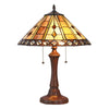 GODWINE Tiffany-style 2 Light GeometricTable Lamp 16'' Shade - CHLOE Lighting
