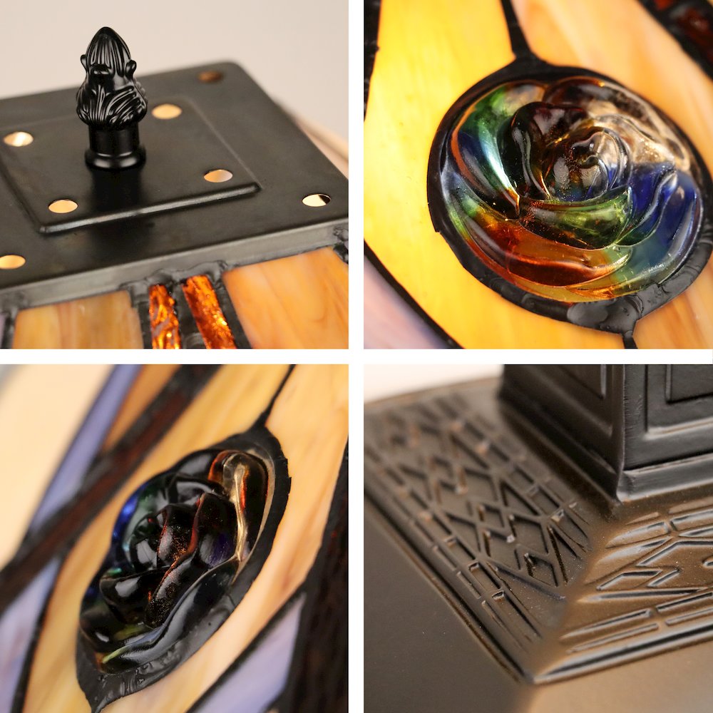 Orson Tiffany-Style 2 Light Mission Table Lamp 16'' Shade - CHLOE Lighting