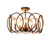 Archer Farmhouse-Style Antique Brass 4 Light Semi-Flush Fixture 24'' Wide - CHLOE Lighting