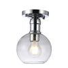 CHLOE Lighting STRANG Transitional 1 Light Chrome Semi-Flush Ceiling Fixture 6'' Wide