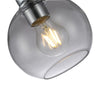 CHLOE Lighting STRANG Transitional 1 Light Chrome Semi-Flush Ceiling Fixture 6'' Wide