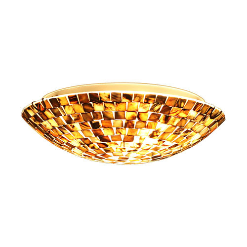 CHLOE Lighting CROWN Mosaic-Style 2 Light Ceiling-Flush Fixture 12'' Wide