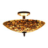 CHLOE Lighting CROWN Mosaic-Style 2 Light Semi-Flush Ceiling Fixture 16'' Wide