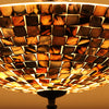 CHLOE Lighting CROWN Mosaic-Style 2 Light Semi-Flush Ceiling Fixture 16'' Wide